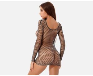 Fishnet Mini Dress See Through Skirt